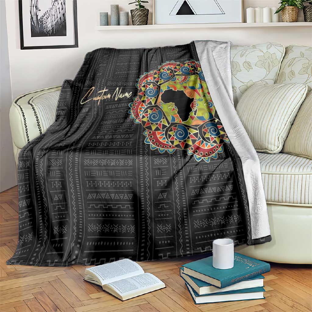 Personalized Sleeve African Pattern Blanket Multi-Colored DT02