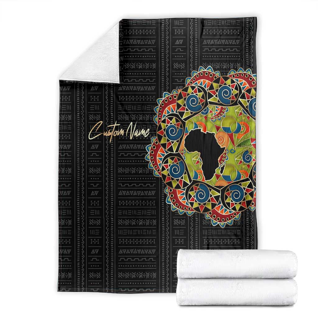 Personalized Sleeve African Pattern Blanket Multi-Colored DT02