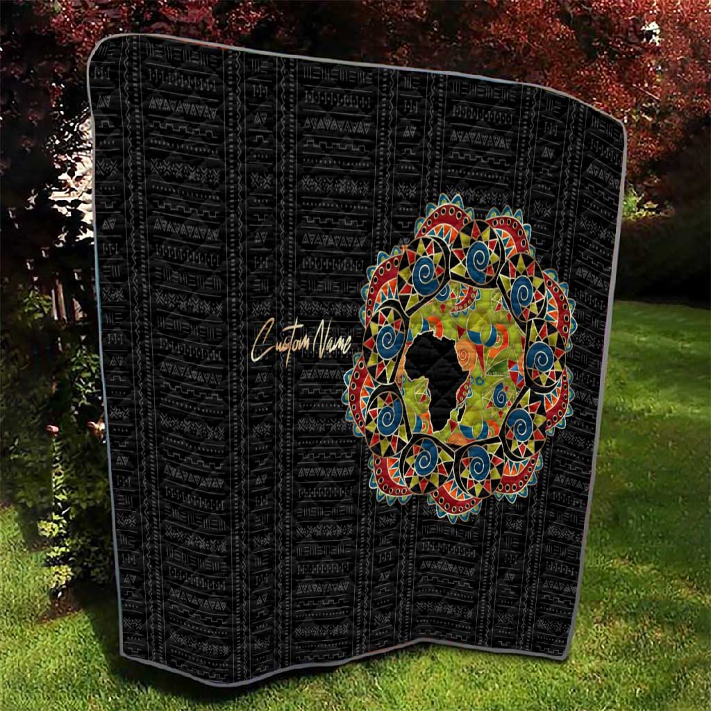 Personalized Sleeve African Pattern Quilt Multi-Colored DT02