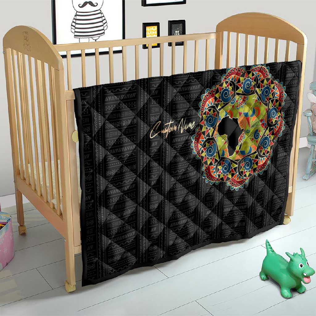 Personalized Sleeve African Pattern Quilt Multi-Colored DT02