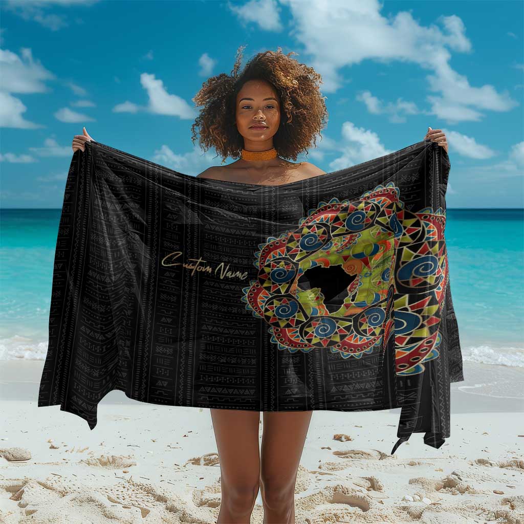 Personalized Sleeve African Pattern Sarong Multi-Colored DT02