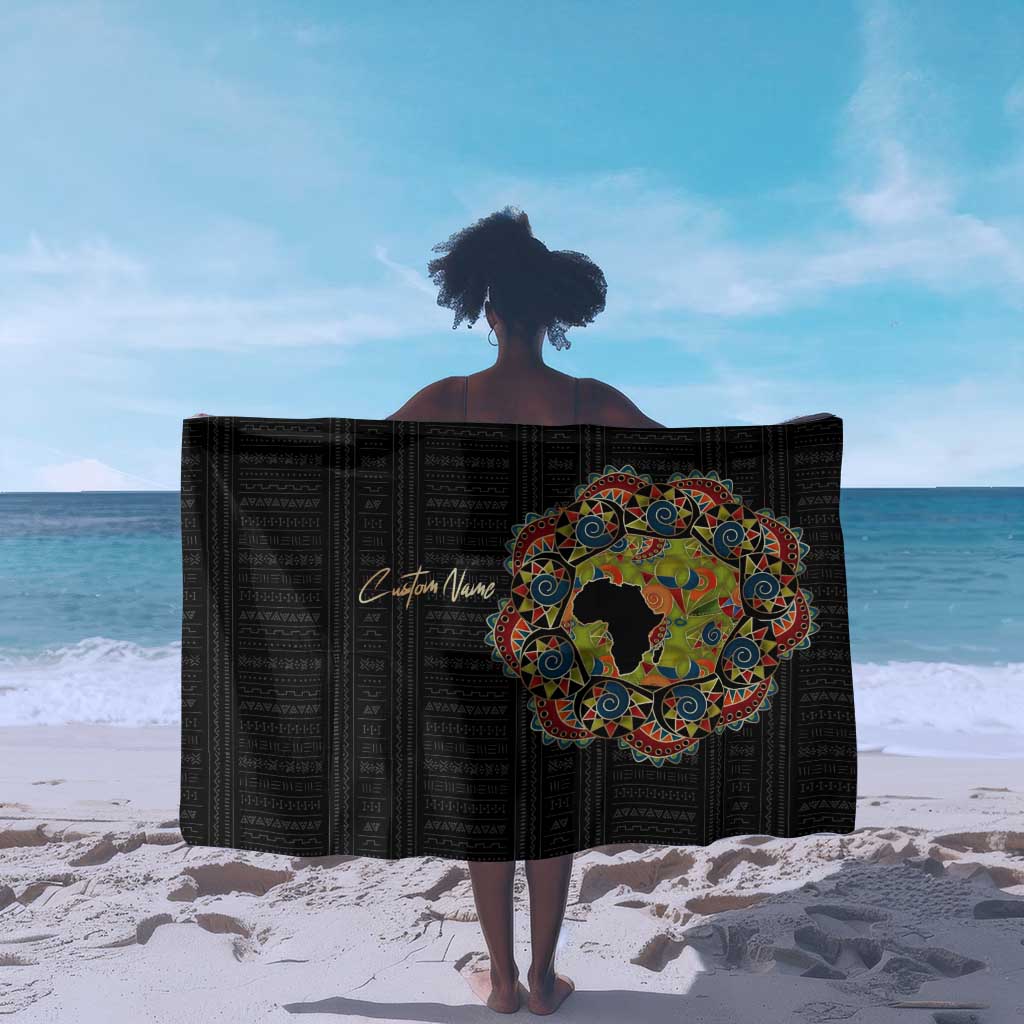 Personalized Sleeve African Pattern Sarong Multi-Colored DT02