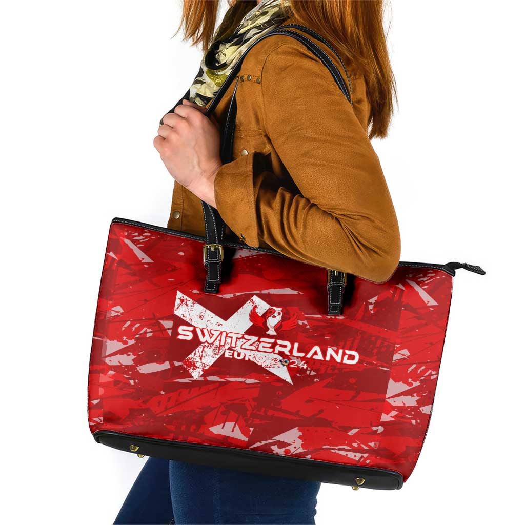 Switzerland Football 2024 Leather Tote Bag Trophy Wing Style DT02