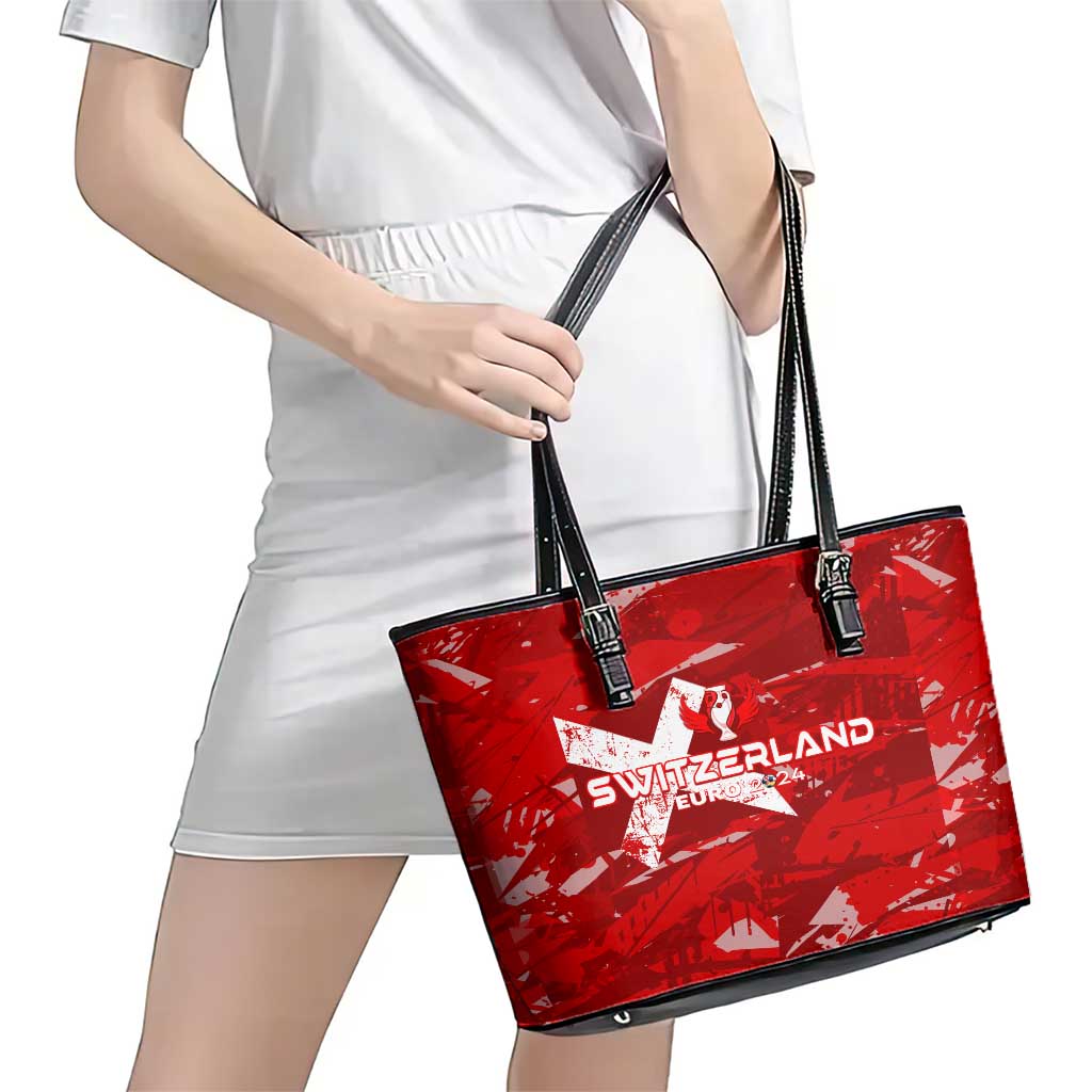 Switzerland Football 2024 Leather Tote Bag Trophy Wing Style DT02