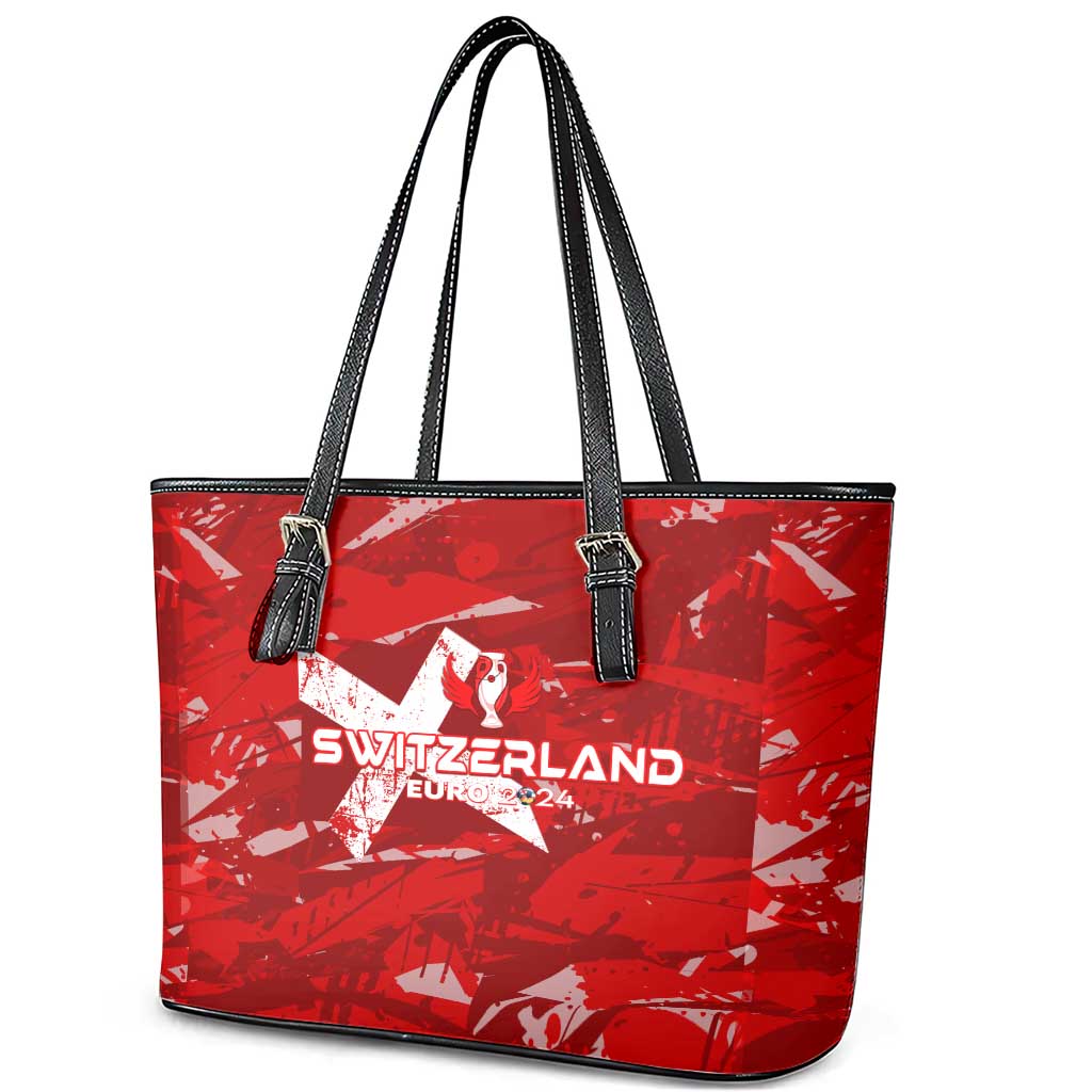 Switzerland Football 2024 Leather Tote Bag Trophy Wing Style DT02
