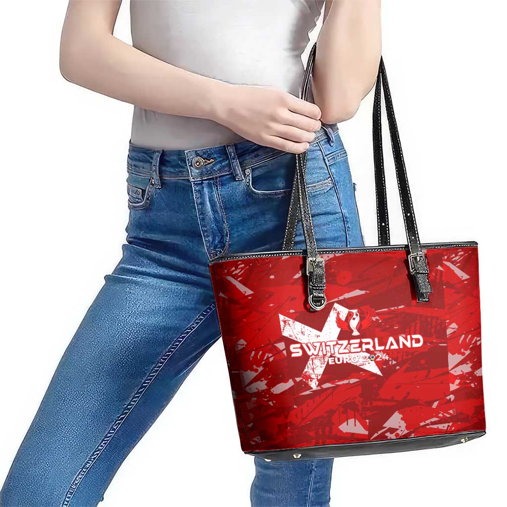 Switzerland Football 2024 Leather Tote Bag Trophy Wing Style DT02