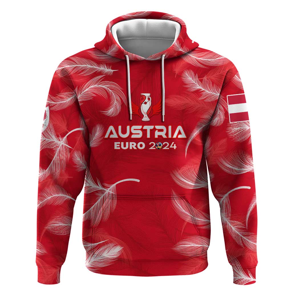 Personalized Austria Football 2024 Hoodie Trophy Wing Style DT02