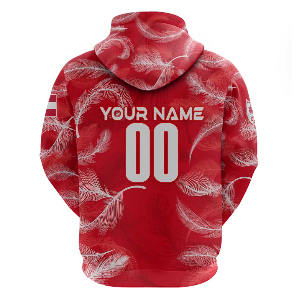Personalized Austria Football 2024 Hoodie Trophy Wing Style DT02