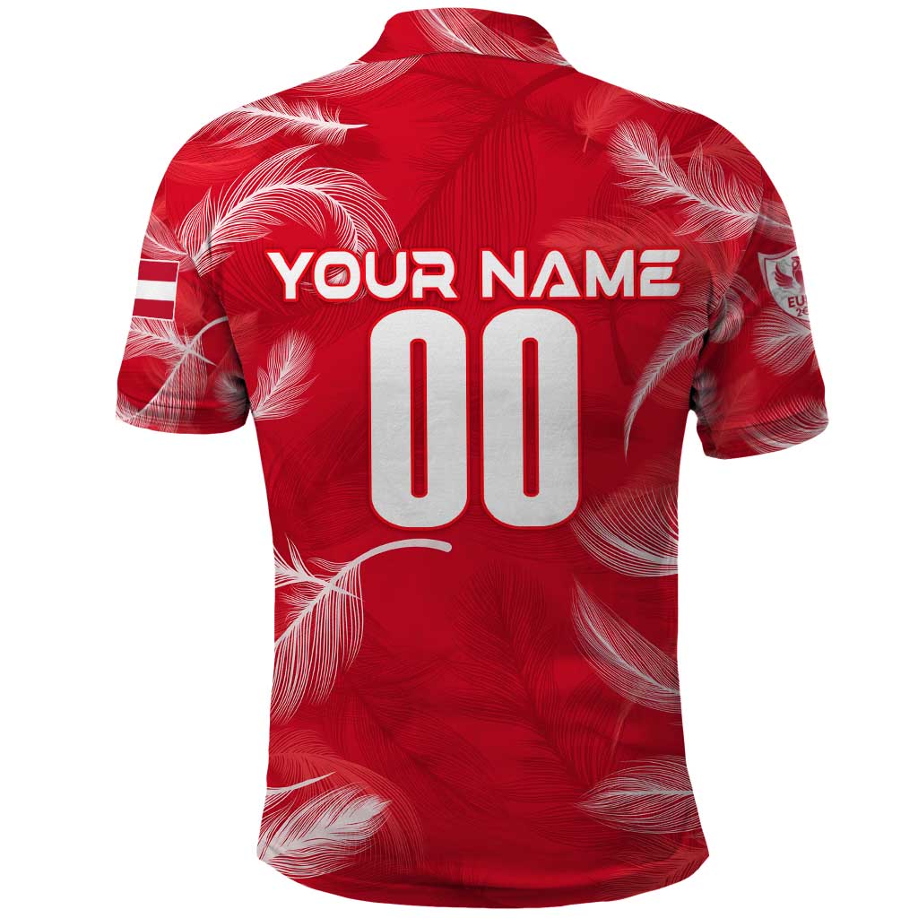 Personalized Austria Football 2024 Polo Shirt Trophy Wing Style DT02