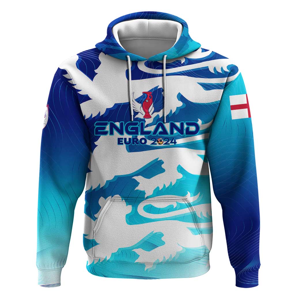 Personalized England Football 2024 Hoodie Trophy Wing Style DT02