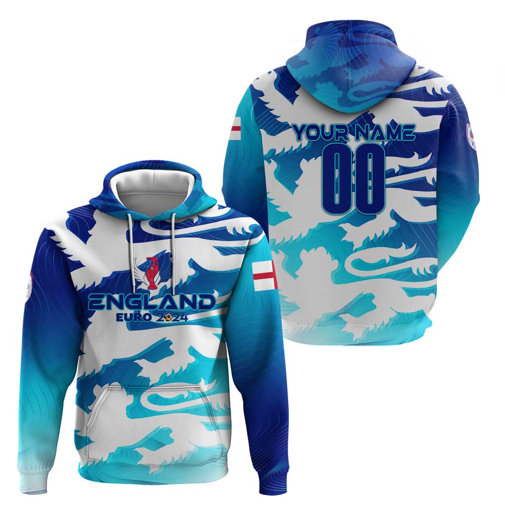 Personalized England Football 2024 Hoodie Trophy Wing Style DT02