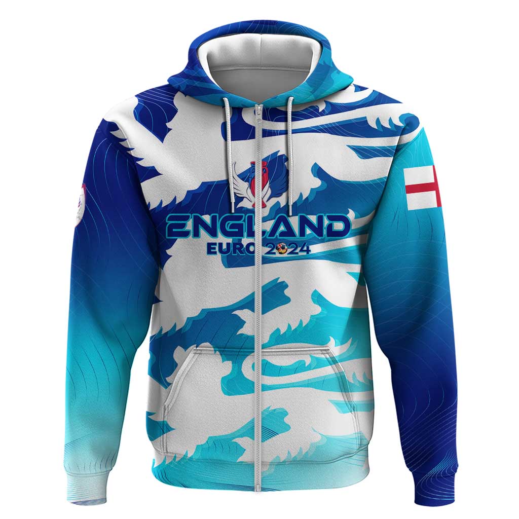 Personalized England Football 2024 Hoodie Trophy Wing Style DT02