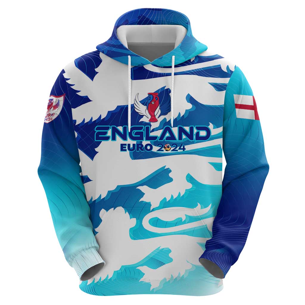 Personalized England Football 2024 Hoodie Trophy Wing Style DT02