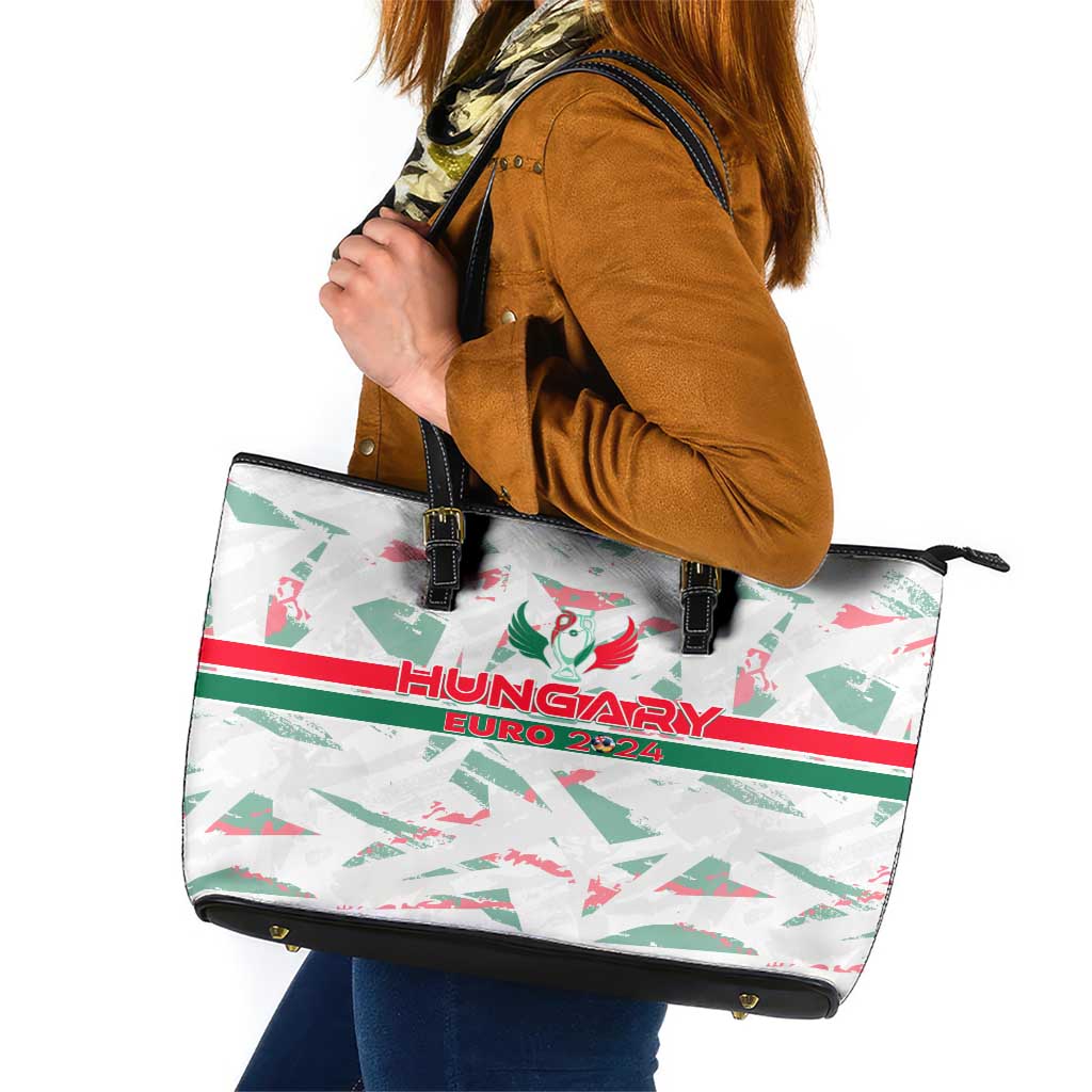 Hungary Football 2024 Leather Tote Bag Trophy Wing Style DT02