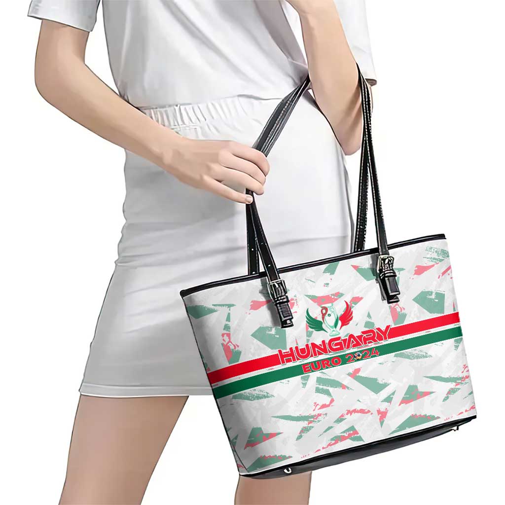 Hungary Football 2024 Leather Tote Bag Trophy Wing Style DT02