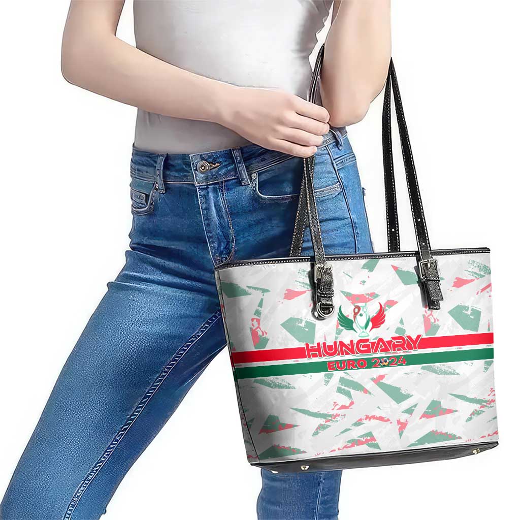 Hungary Football 2024 Leather Tote Bag Trophy Wing Style DT02