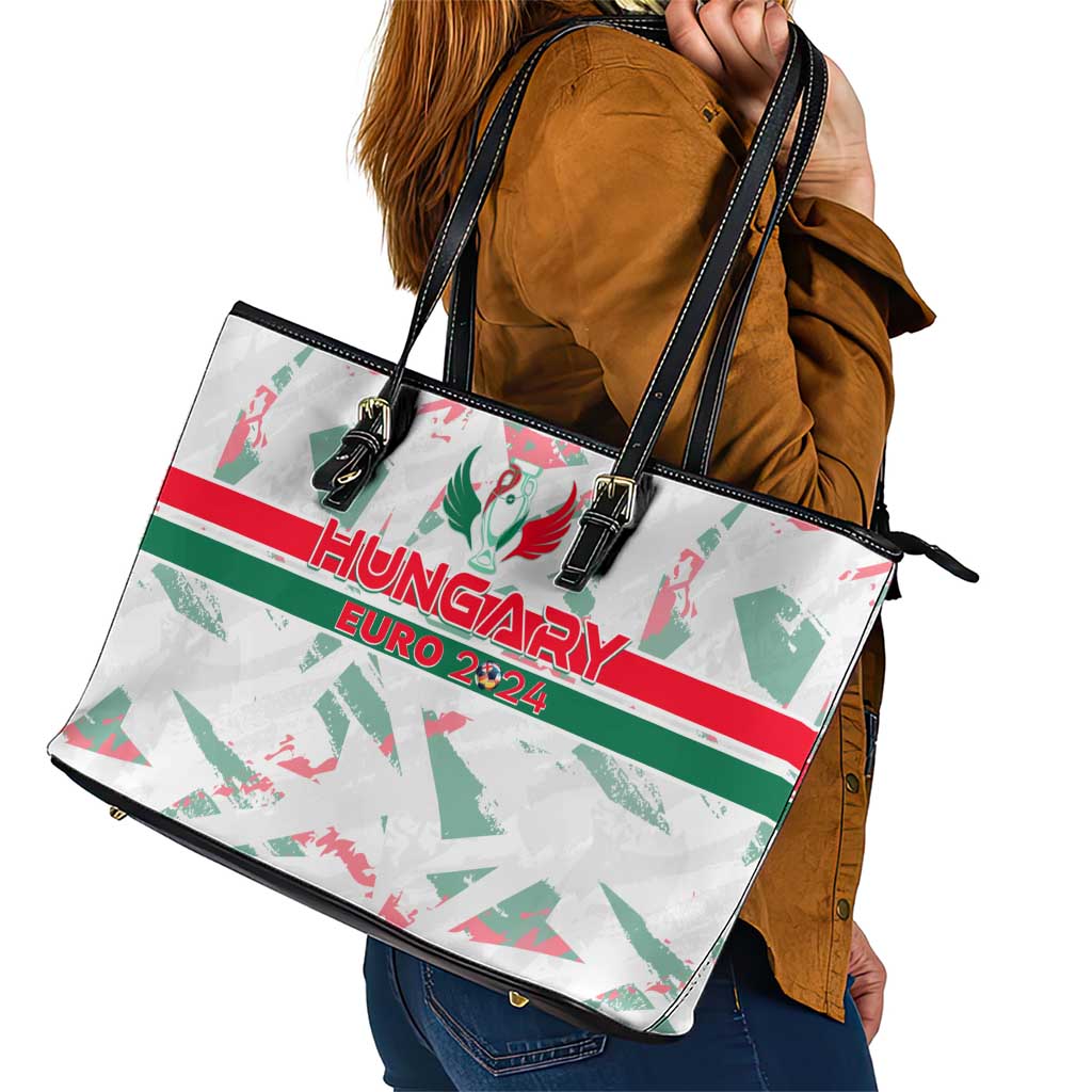 Hungary Football 2024 Leather Tote Bag Trophy Wing Style DT02
