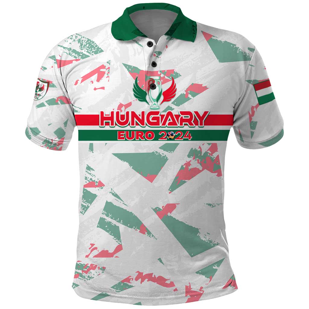Personalized Hungary Football 2024 Polo Shirt Trophy Wing Style DT02