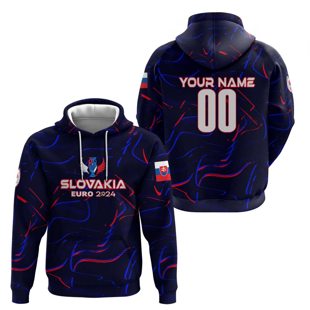 Personalized Slovakia Football 2024 Hoodie Trophy Wing Style DT02