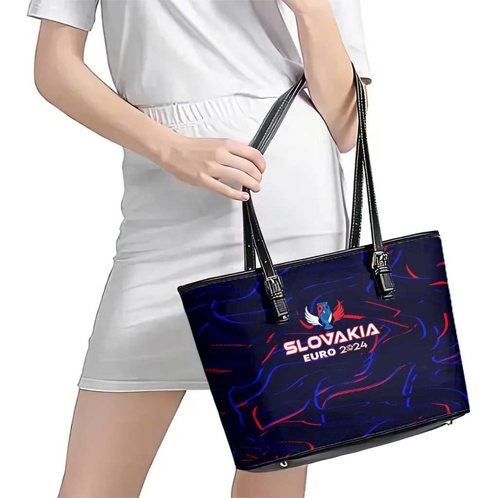 Slovakia Football 2024 Leather Tote Bag Trophy Wing Style DT02