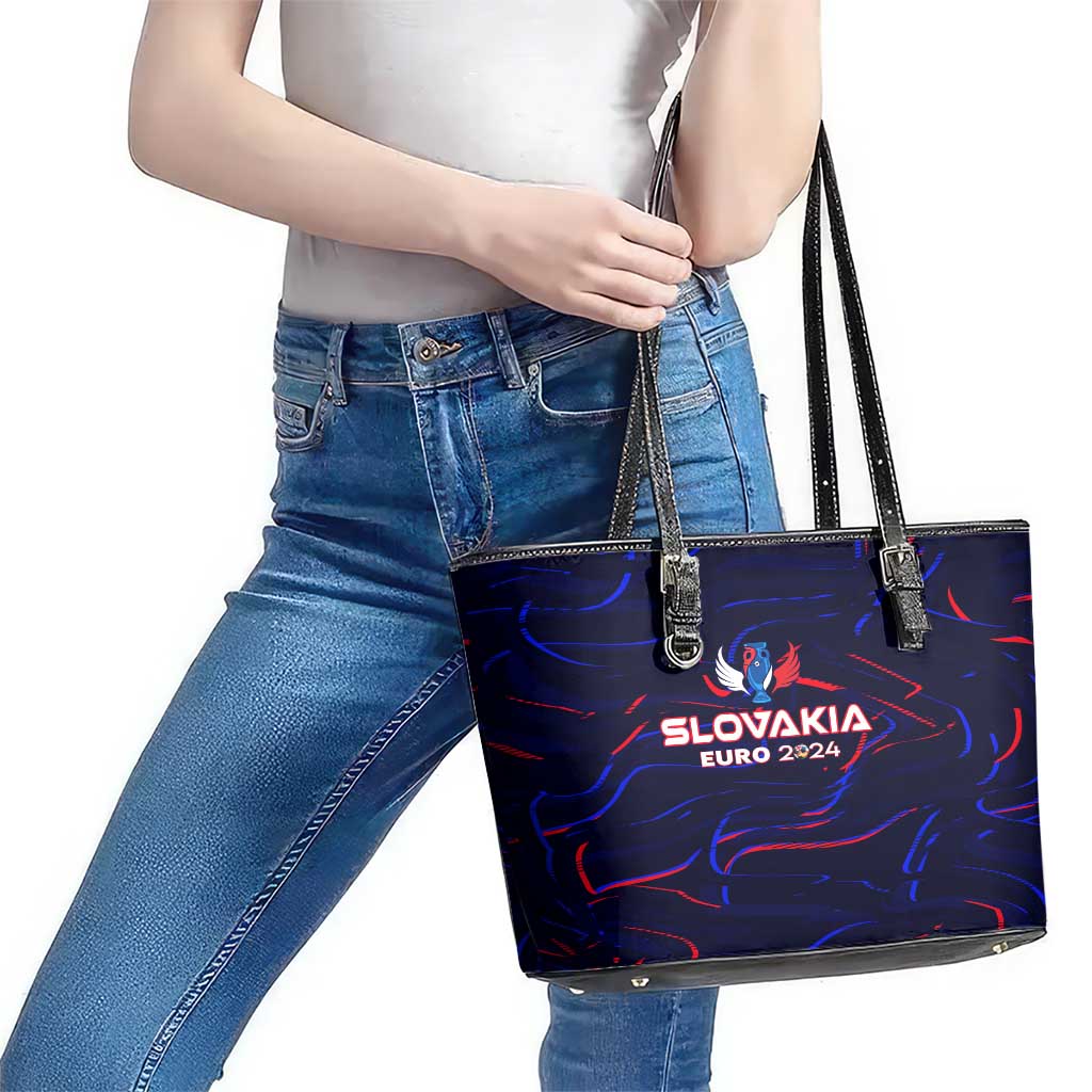 Slovakia Football 2024 Leather Tote Bag Trophy Wing Style DT02