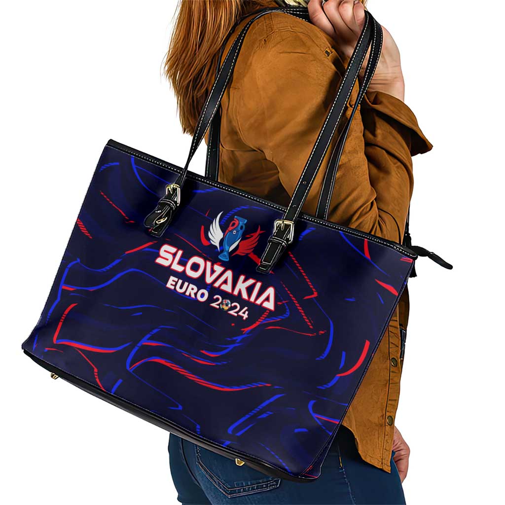 Slovakia Football 2024 Leather Tote Bag Trophy Wing Style DT02
