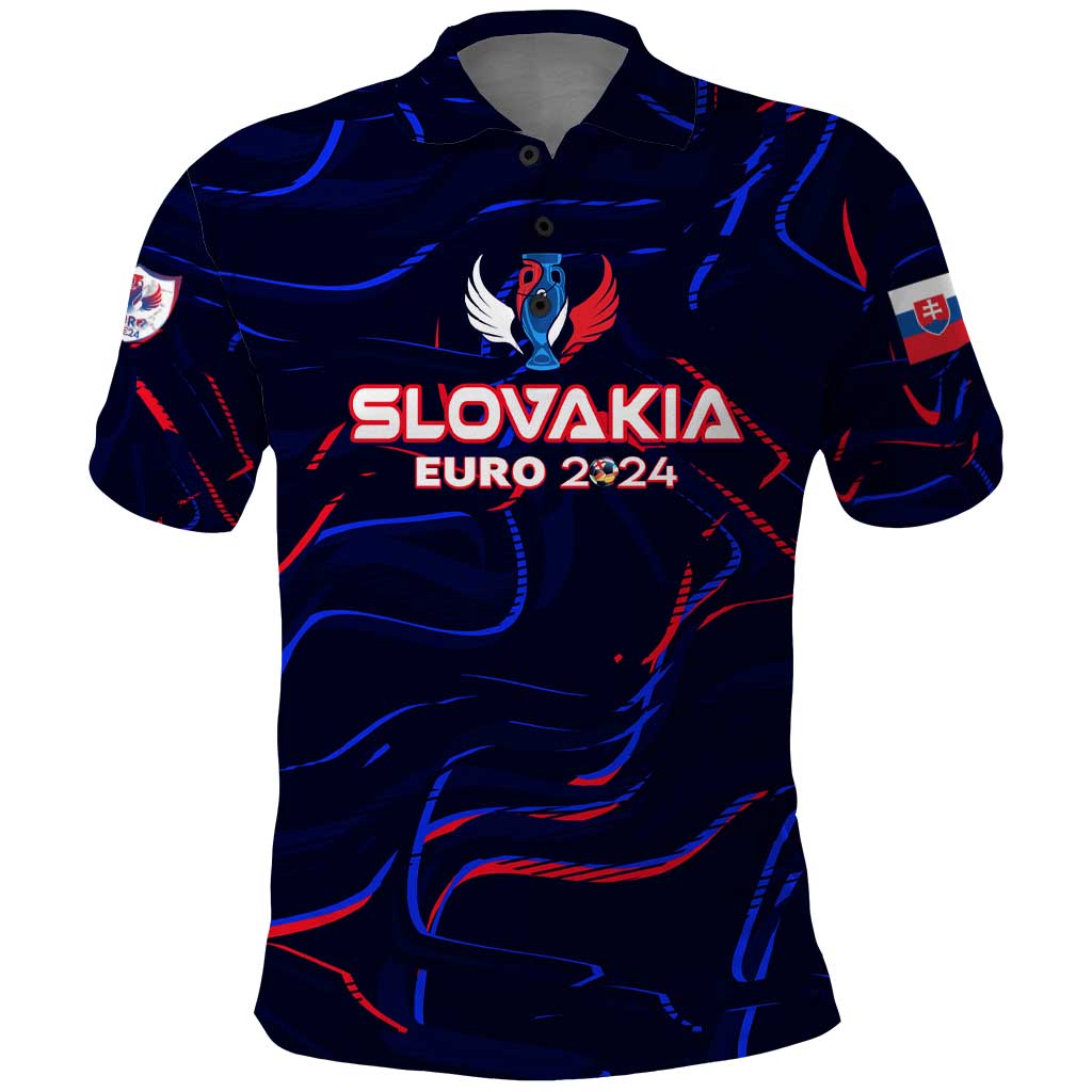 Personalized Slovakia Football 2024 Polo Shirt Trophy Wing Style DT02