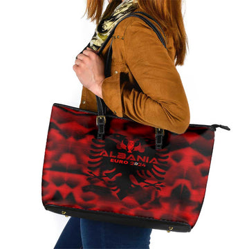 Albania Football 2024 Leather Tote Bag Trophy Wing Style DT02