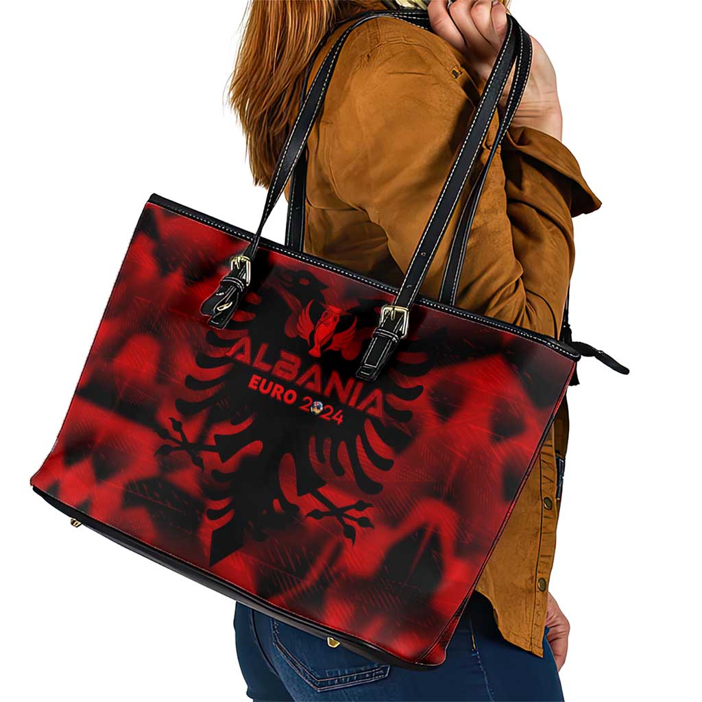 Albania Football 2024 Leather Tote Bag Trophy Wing Style DT02