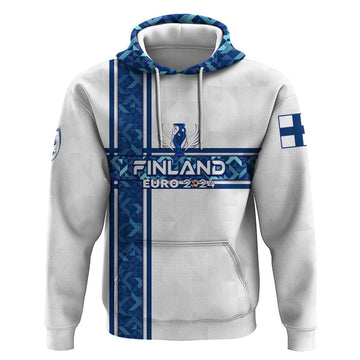 Personalized Finland Football 2024 Hoodie Trophy Wing Style DT02