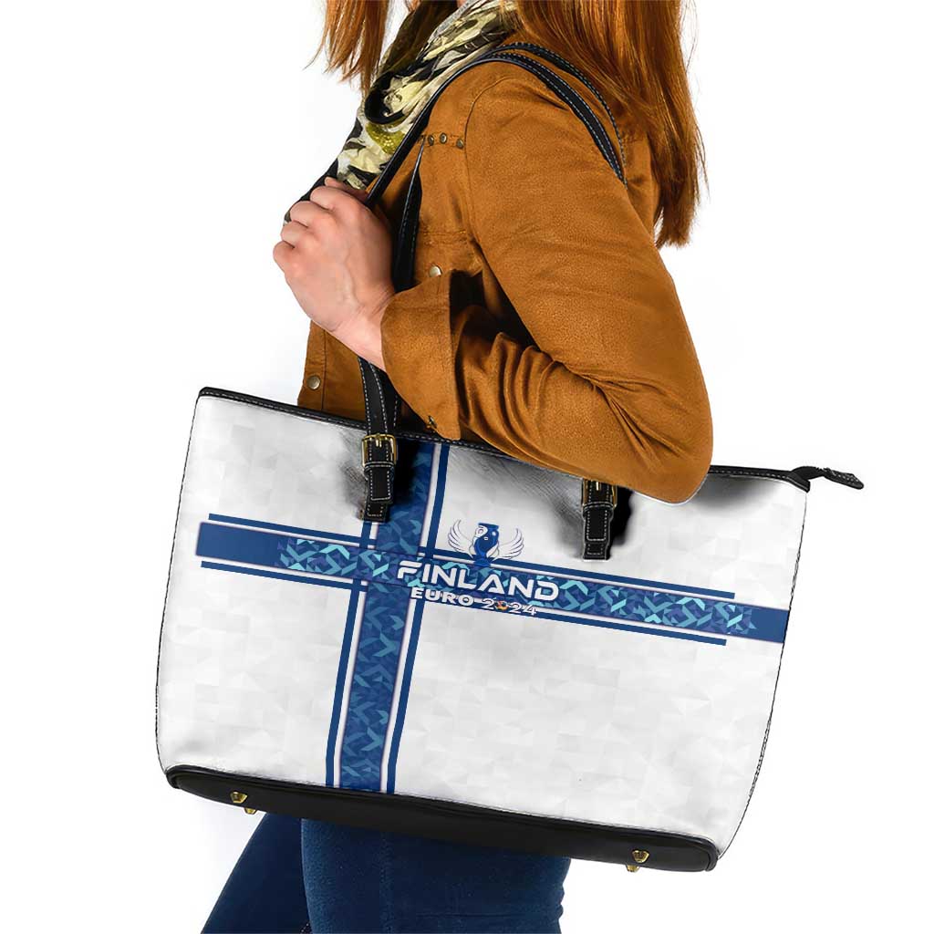 Finland Football 2024 Leather Tote Bag Trophy Wing Style DT02