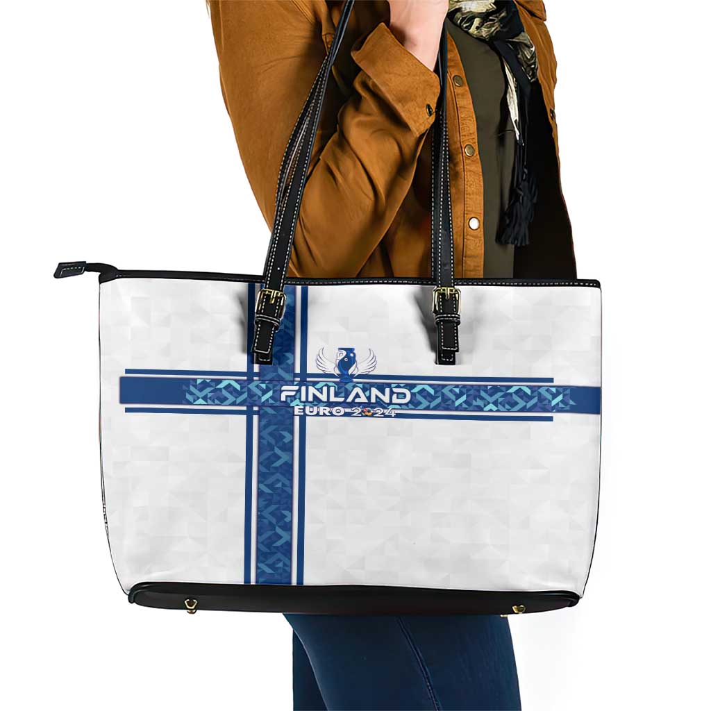 Finland Football 2024 Leather Tote Bag Trophy Wing Style DT02