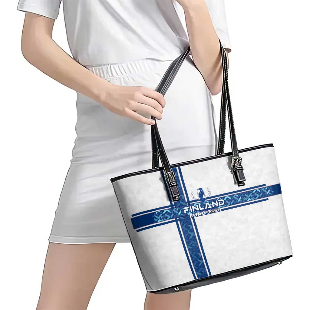 Finland Football 2024 Leather Tote Bag Trophy Wing Style DT02