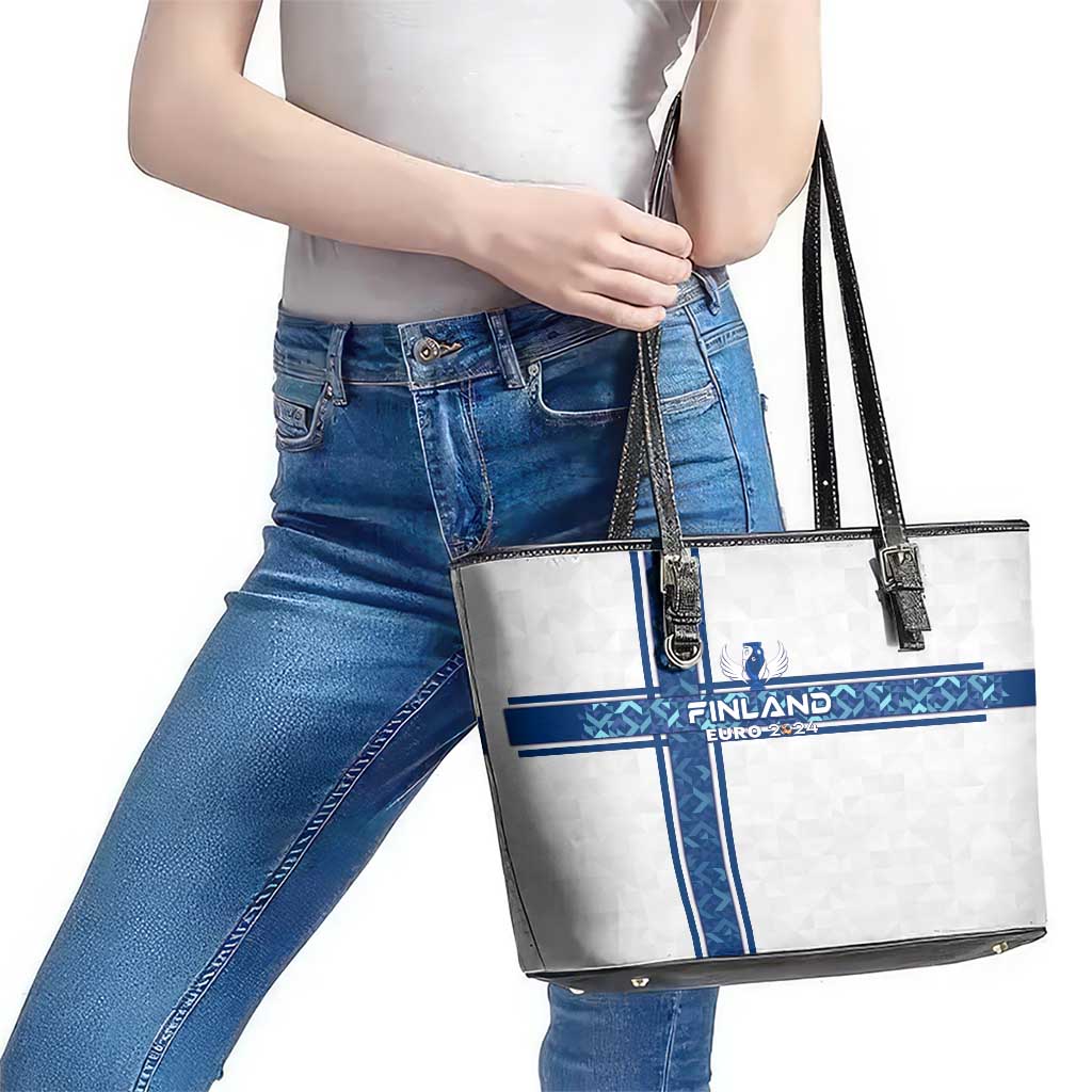 Finland Football 2024 Leather Tote Bag Trophy Wing Style DT02