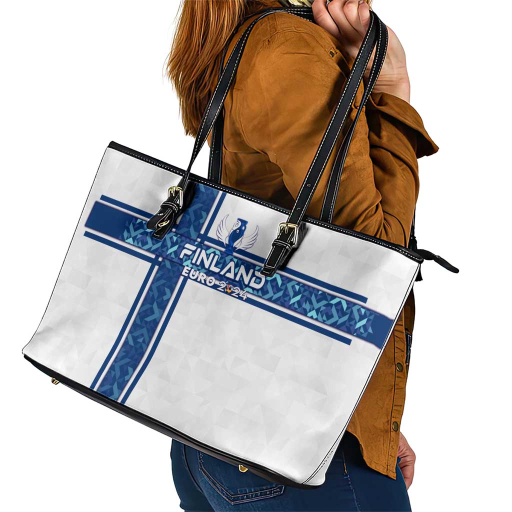 Finland Football 2024 Leather Tote Bag Trophy Wing Style DT02