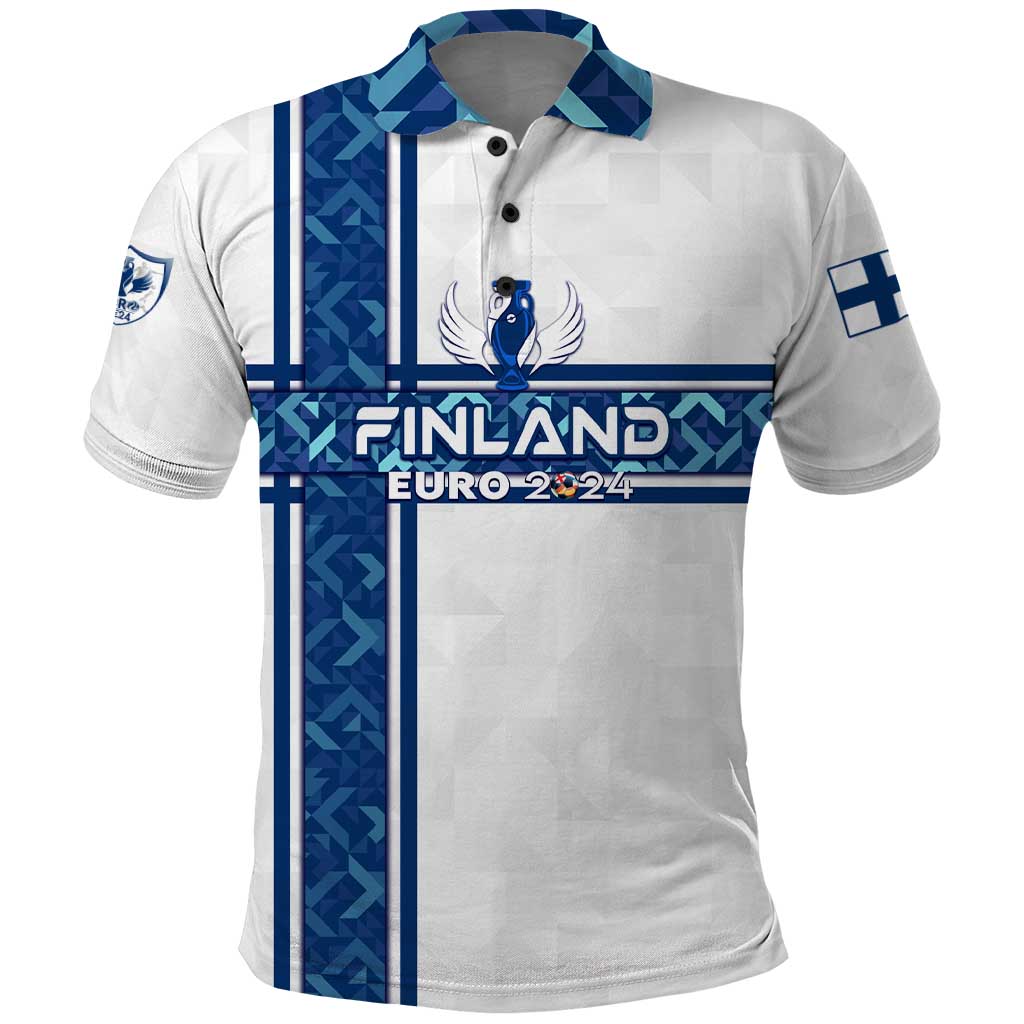 Personalized Finland Football 2024 Polo Shirt Trophy Wing Style DT02