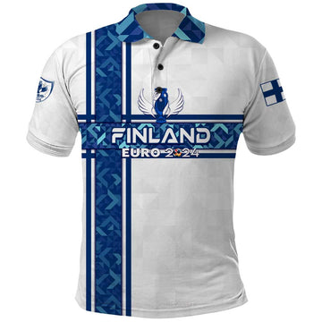 Personalized Finland Football 2024 Polo Shirt Trophy Wing Style DT02