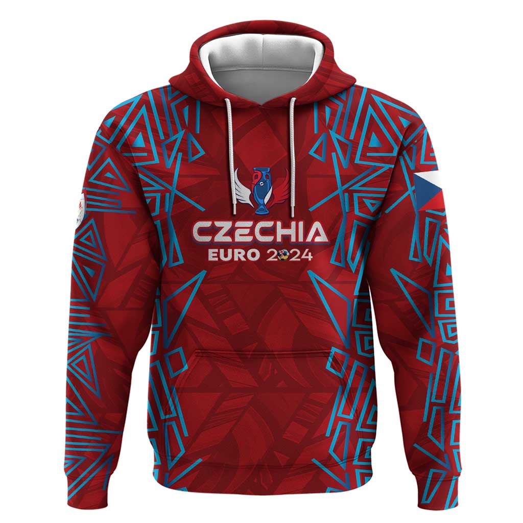 Personalized Czech Republic Football 2024 Hoodie Trophy Wing Style DT02