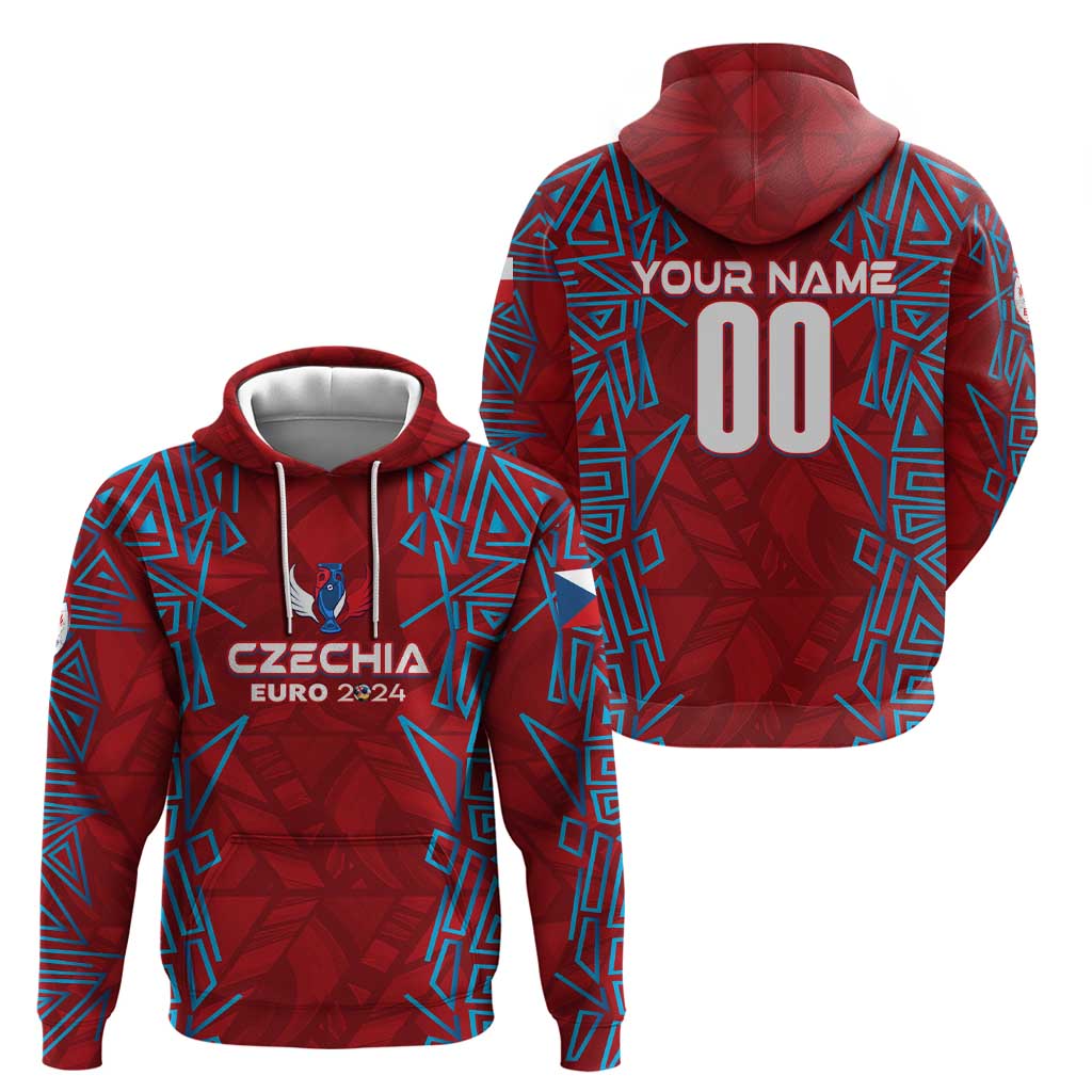 Personalized Czech Republic Football 2024 Hoodie Trophy Wing Style DT02