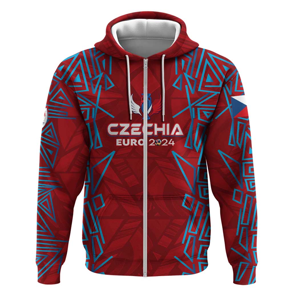 Personalized Czech Republic Football 2024 Hoodie Trophy Wing Style DT02