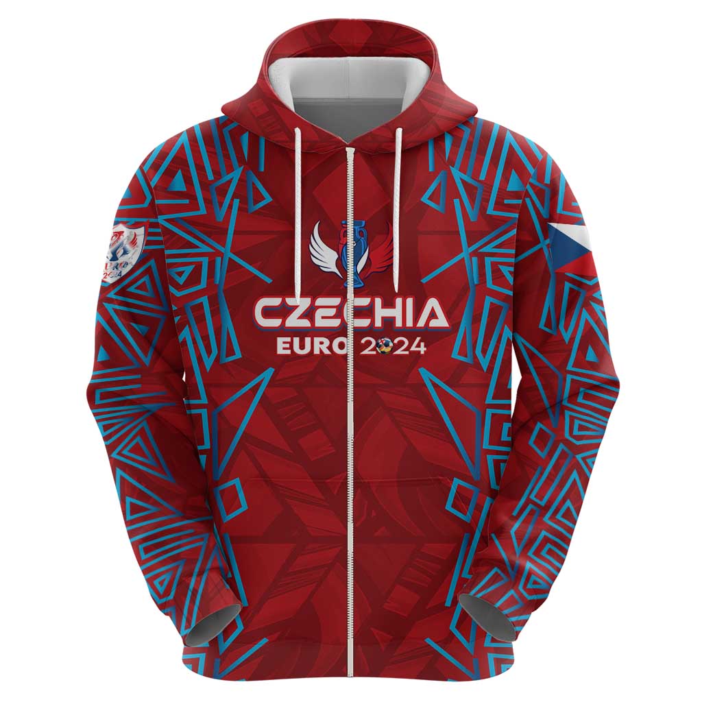 Personalized Czech Republic Football 2024 Hoodie Trophy Wing Style DT02