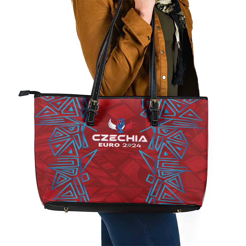 Czech Republic Football 2024 Leather Tote Bag Trophy Wing Style DT02