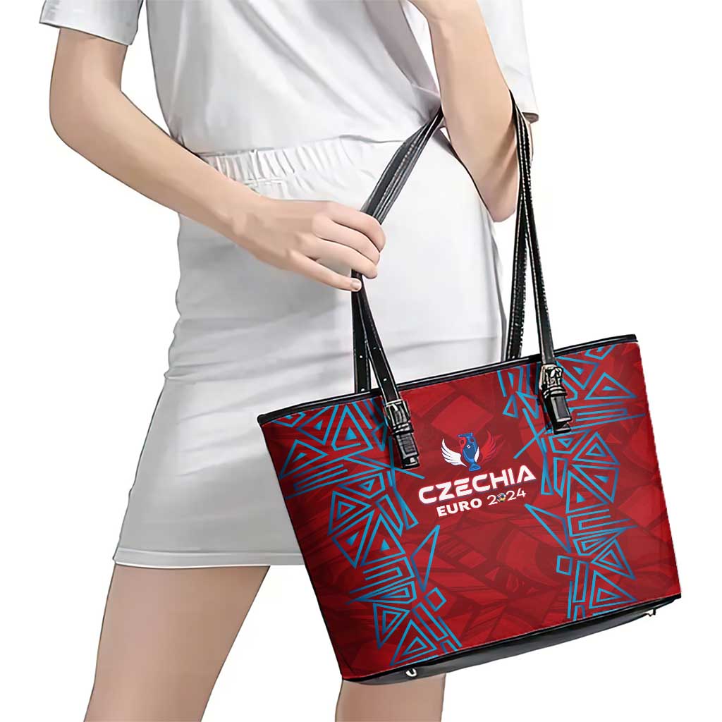 Czech Republic Football 2024 Leather Tote Bag Trophy Wing Style DT02