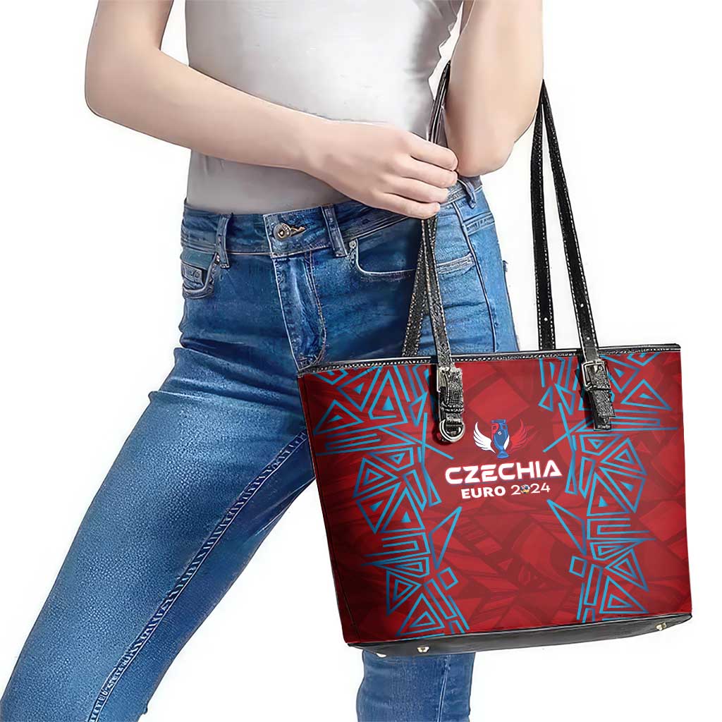 Czech Republic Football 2024 Leather Tote Bag Trophy Wing Style DT02