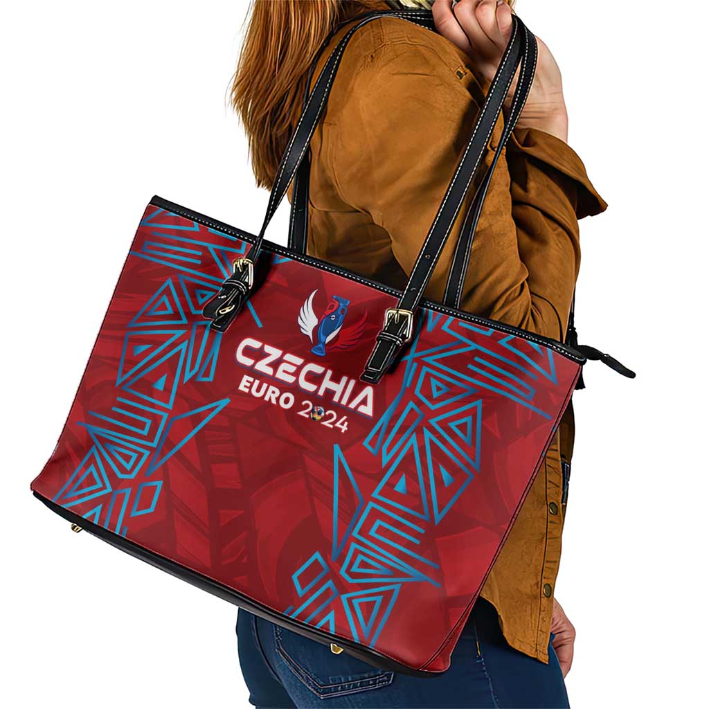 Czech Republic Football 2024 Leather Tote Bag Trophy Wing Style DT02