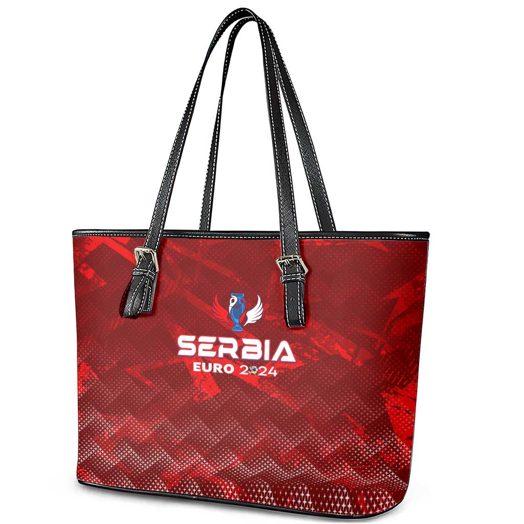 Serbia Football 2024 Leather Tote Bag Trophy Wing Style DT02