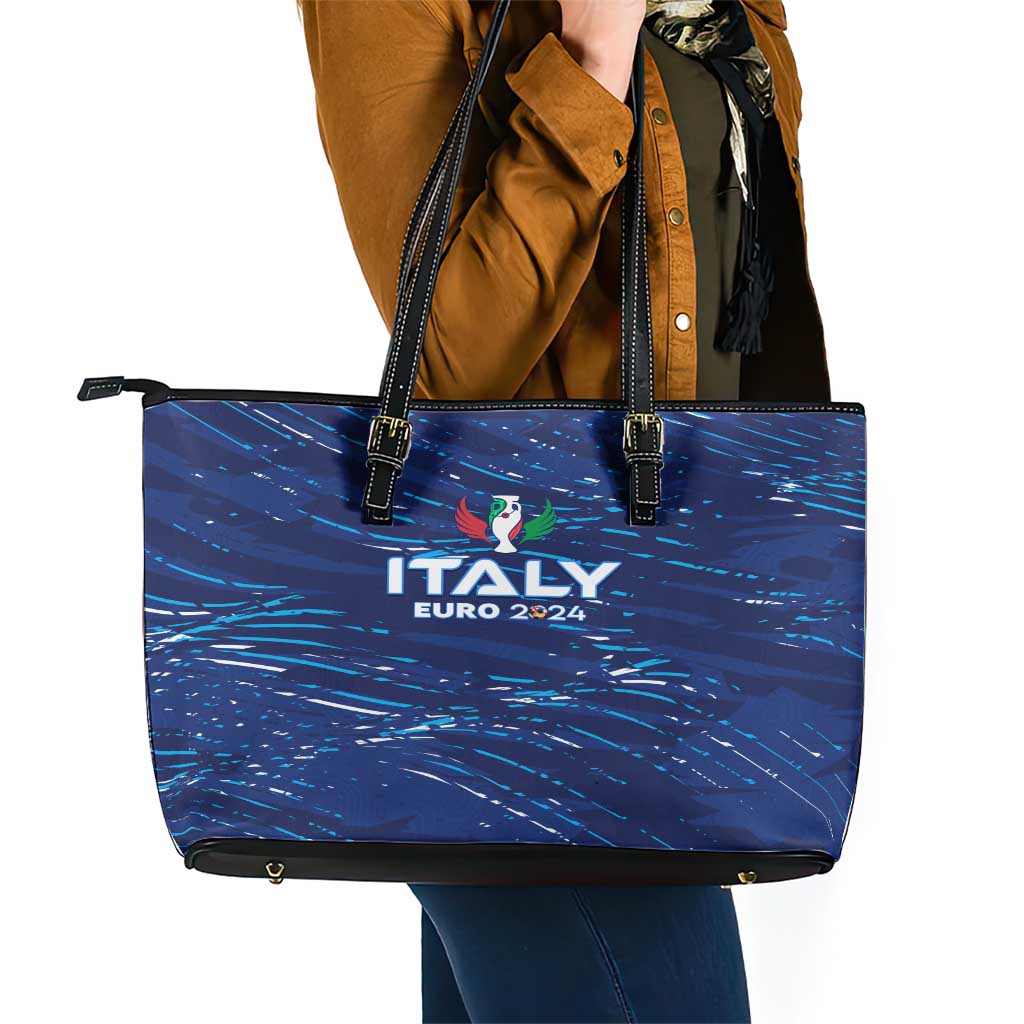 Italy Football 2024 Leather Tote Bag Trophy Wing Style DT02