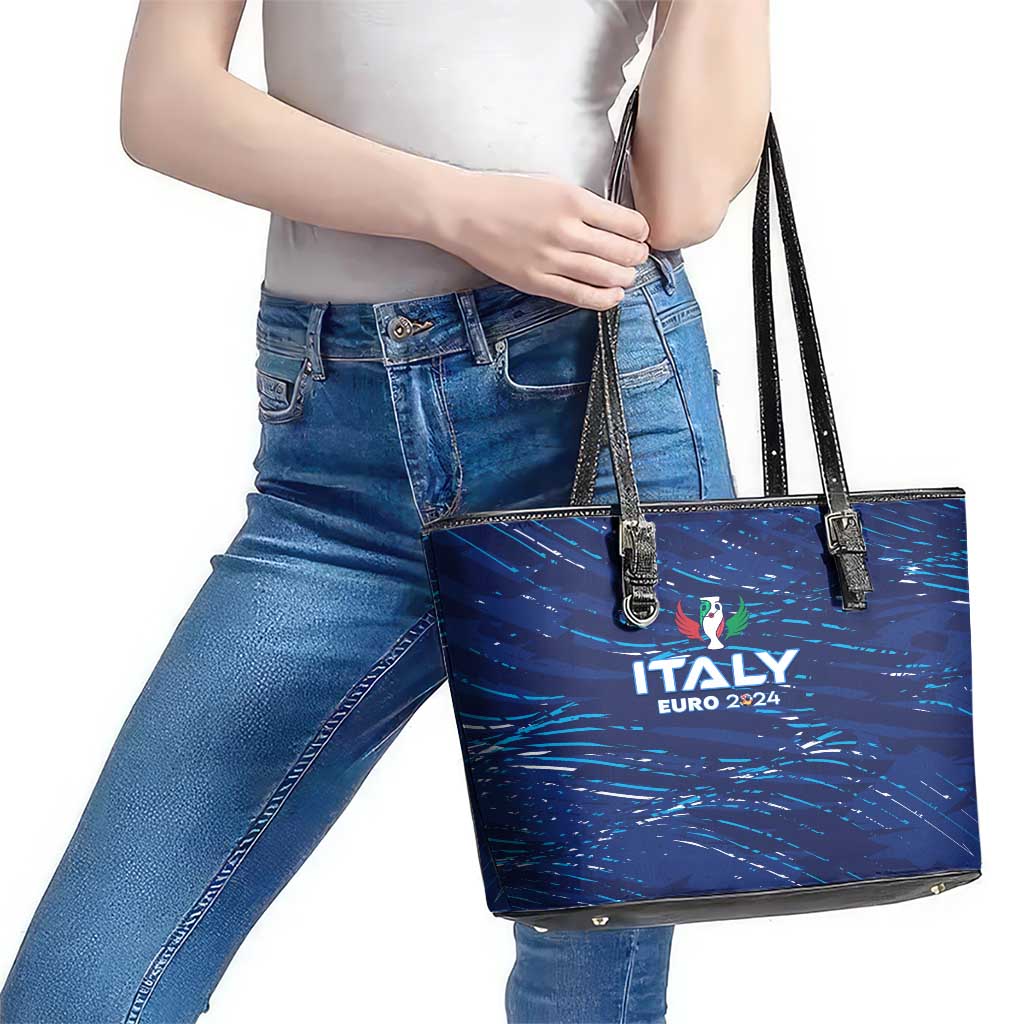 Italy Football 2024 Leather Tote Bag Trophy Wing Style DT02