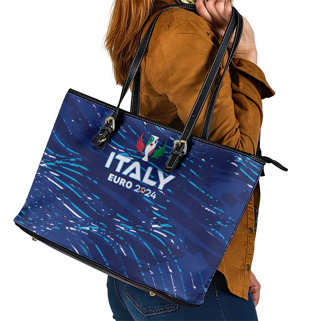 Italy Football 2024 Leather Tote Bag Trophy Wing Style DT02