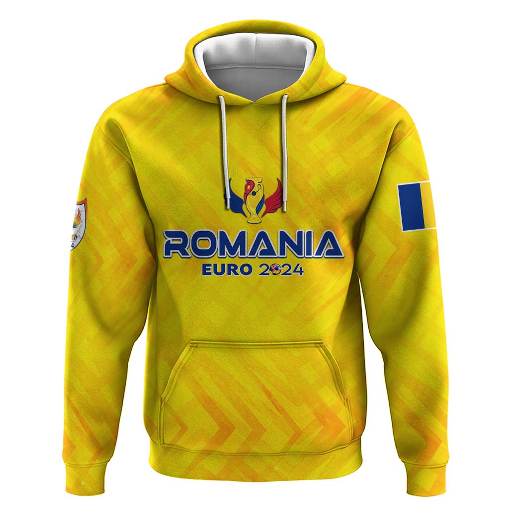Personalized Romania Football 2024 Hoodie Trophy Wing Style DT02